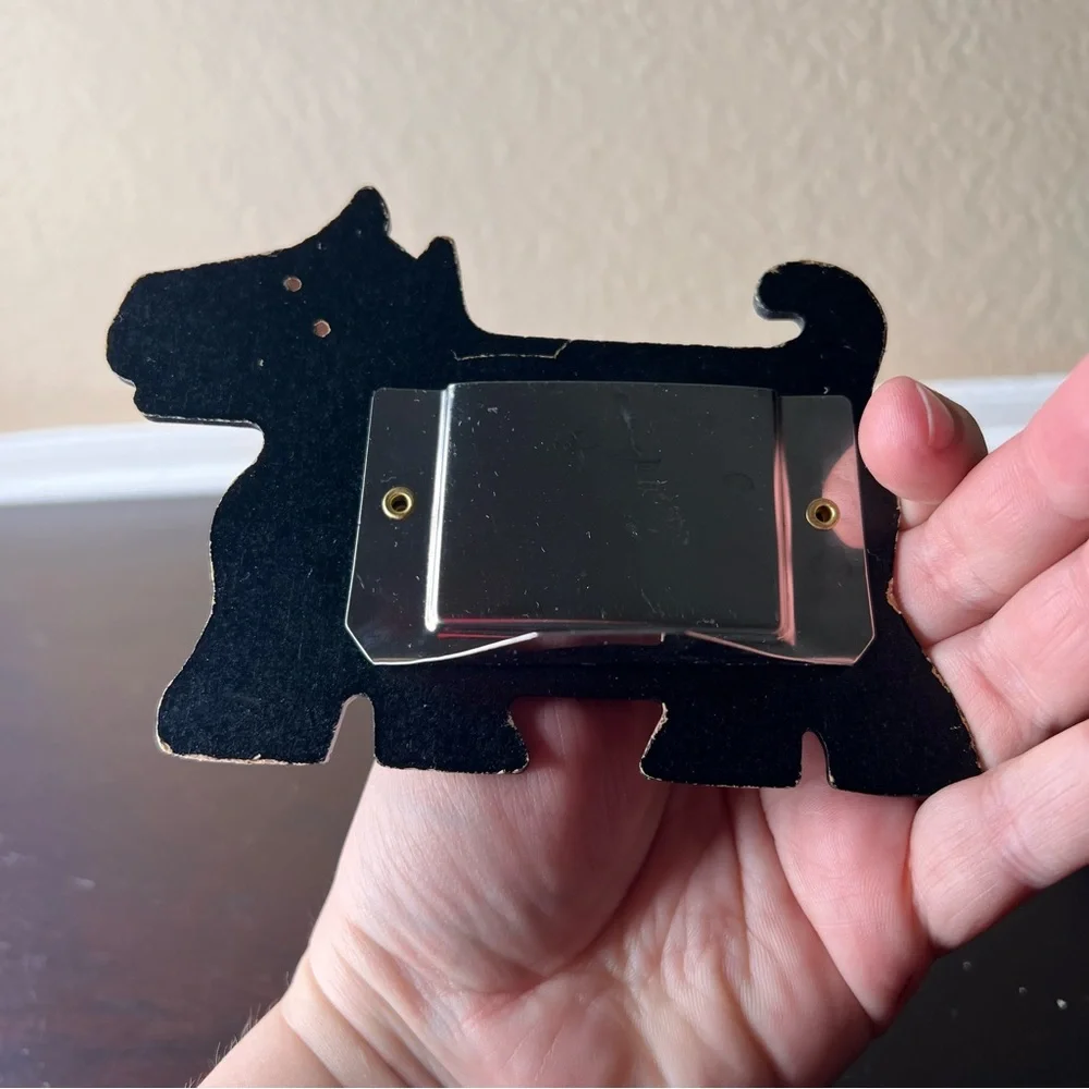 Vintage 1980’s Memphis Style Scottie Dog Picture Frame, Pet Lover, Schnauzer
